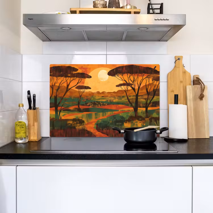 Landschap - Afrikaans - Zon Inductie beschemer met haakjes klein -sfeer2