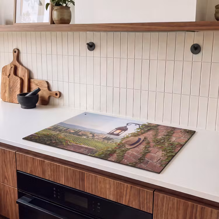 Lantaarn - Wijngaard - Landschap - Italiaans Inductie beschemer met haakjes klein -sfeer1