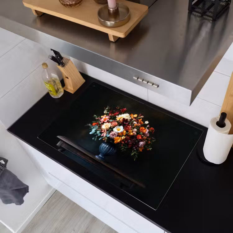 Groot - Bloemen - Vaas - Boeket Inductie beschemer met haakjes klein -sfeer1