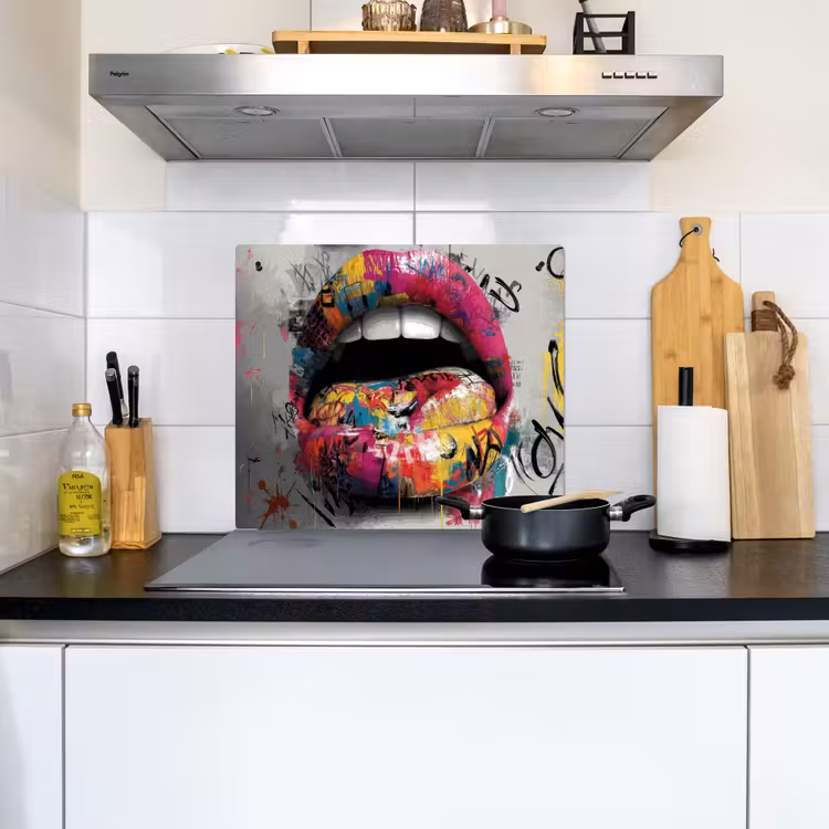 Lippen - Graffiti - Expressief Inductie beschemer met haakjes middel -sfeer2