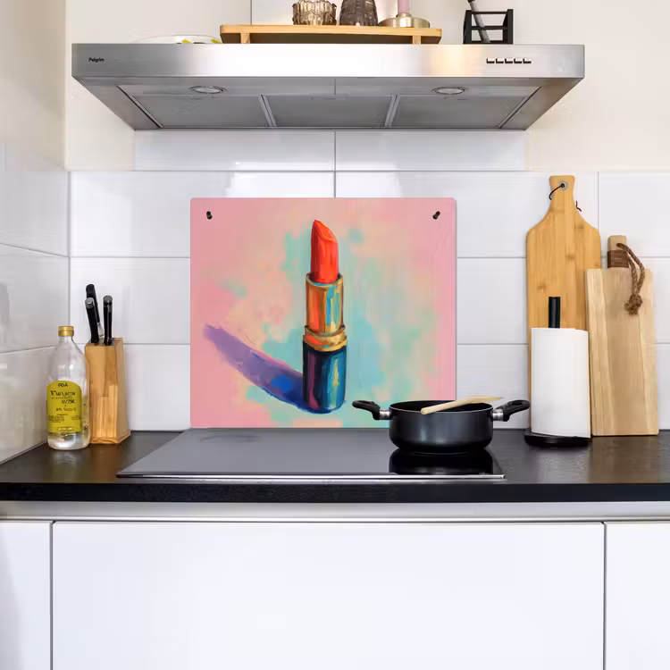 Lippenstift - Rood - Penseelstreken Inductie beschemer met haakjes middel -sfeer2