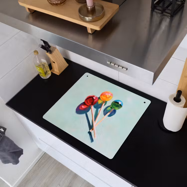 Lollys - Schaduw - Drie - Blauw Inductie beschemer met haakjes middel -sfeer1