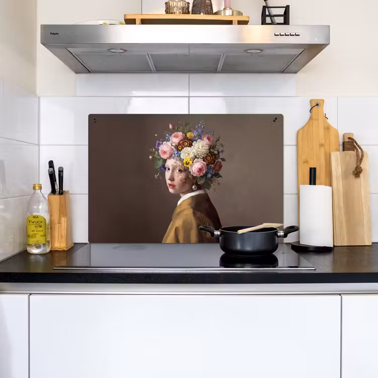 Meesterwerk - Modern - Kleurrijk Inductie beschemer met haakjes klein -sfeer2