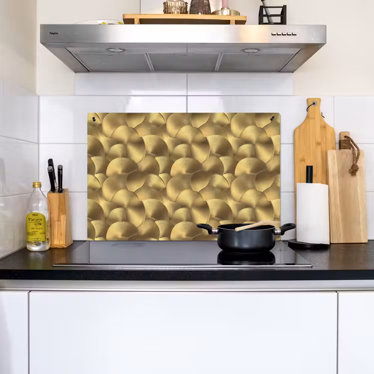 Modern - Cirkel - Goud Inductie beschemer met haakjes klein 777 -sfeer2