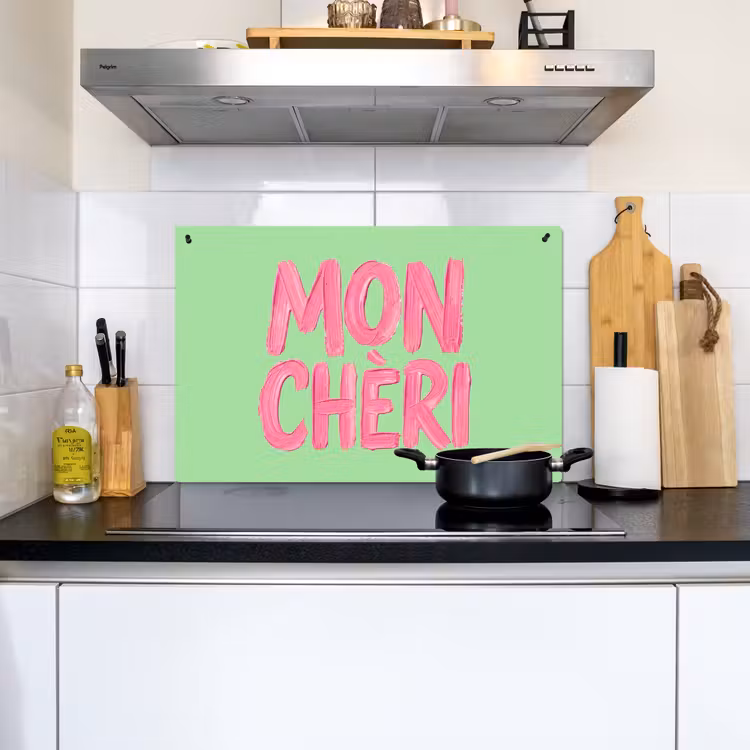 Mon cheri - Groen - Roze Inductie beschemer met haakjes klein -sfeer2