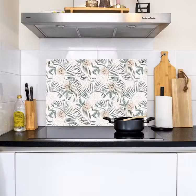 Monstera - Palmblad - Jungle - Tropisch Inductie beschemer met haakjes klein -sfeer2