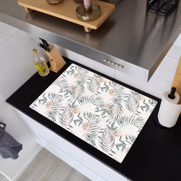 Monstera - Palmblad - Jungle - Tropisch Inductie beschemer met haakjes klein -sfeer1