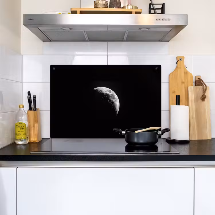 Maan - Hemel - Zwart - Schaduw Inductie beschemer met haakjes klein -sfeer2