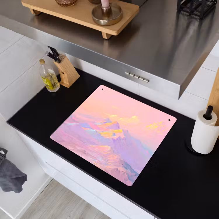 Bergtoppen - Wolken - Dromerig Inductie beschemer met haakjes middel -sfeer1