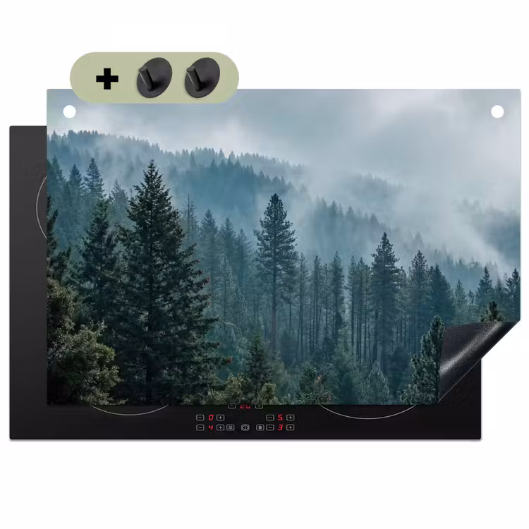 Naaldwoud - Bergen - Mist Inductie beschemer met haakjes klein -3d