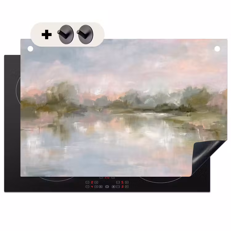 Natuur - Landschap - Abstract - Water - Groen Inductie beschemer met haakjes klein -3d