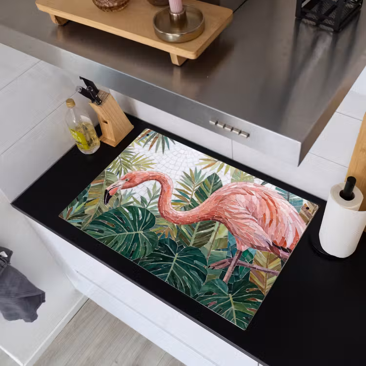 Natuur - Bladeren - Abstract - Groen - Vogel Inductie beschemer met haakjes klein -sfeer1