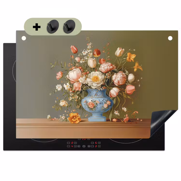 Neutral - Bloemen - Boeket - Vaas Inductie beschemer met haakjes klein -3d