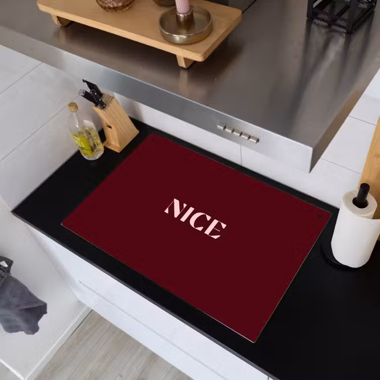 Nice - Bordeaux - Roze Inductie beschemer met haakjes klein -sfeer1