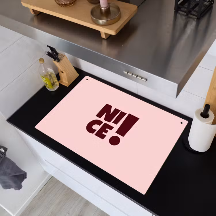 Nice - Uitroepteken - Roze Inductie beschemer met haakjes klein -sfeer1