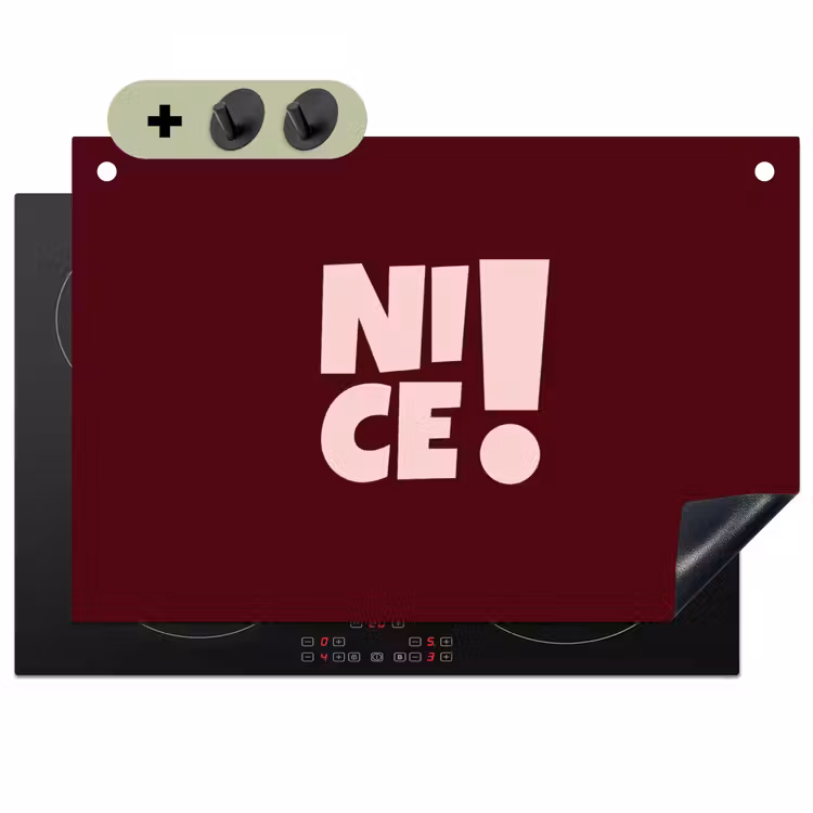 Nice - Uitroepteken - Rood Inductie beschemer met haakjes klein -3d
