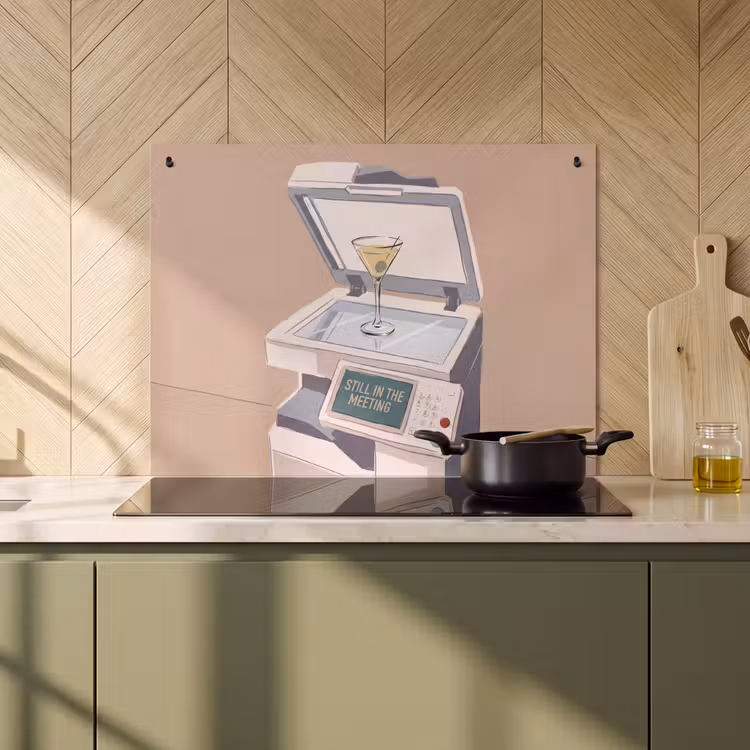 Kantoor - Drank - Humor - Illustratie Inductie beschemer met haakjes klein -sfeer2