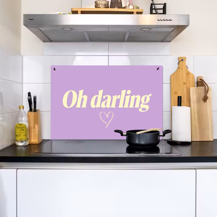 Oh darling - Hart - Paars Inductie beschemer met haakjes klein -sfeer2