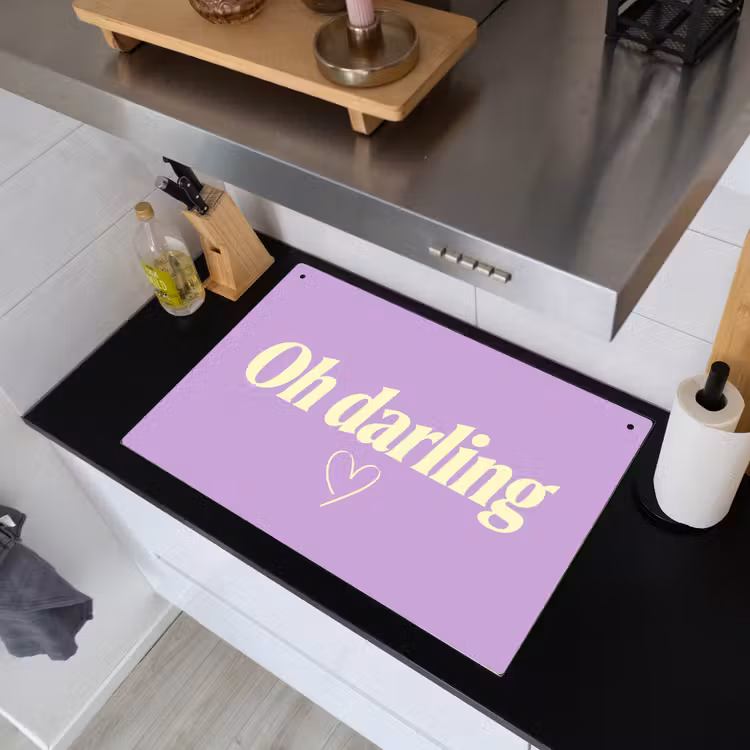 Oh darling - Hart - Paars Inductie beschemer met haakjes klein -sfeer1