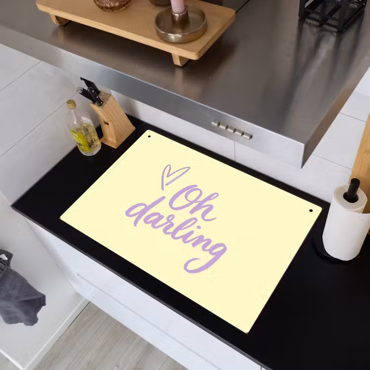 Oh darling - Geel - Hart Inductie beschemer met haakjes klein -sfeer1