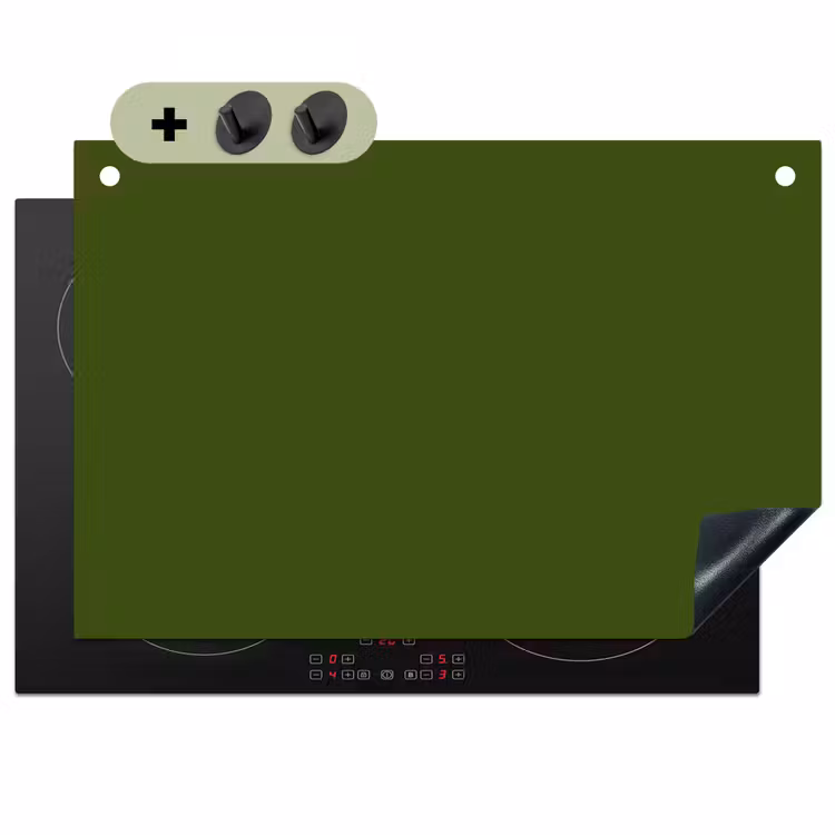 Olive - Drab - Groen Inductie beschemer met haakjes klein 777 -3d