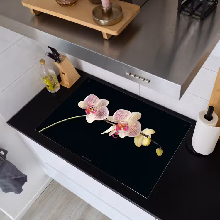 Orchidee - Roze - Bloemen Inductie beschemer met haakjes klein -sfeer1