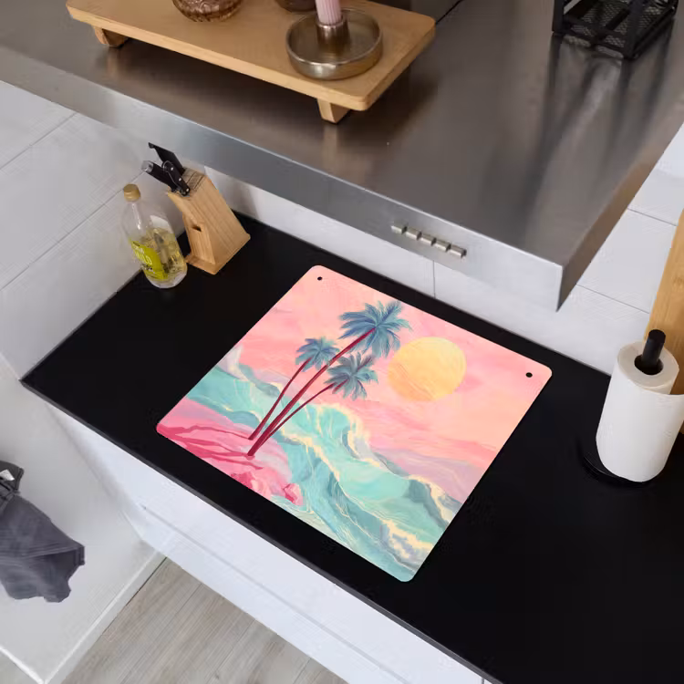 Palmbomen - Golven - Zee Inductie beschemer met haakjes middel -sfeer1