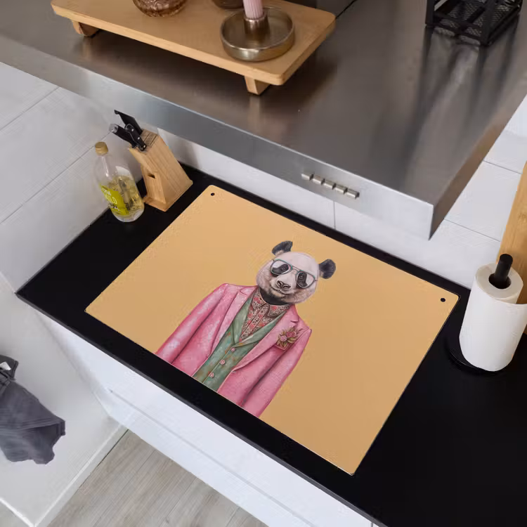 Panda - Pak - Zonnebril - Blauw Inductie beschemer met haakjes klein -sfeer1