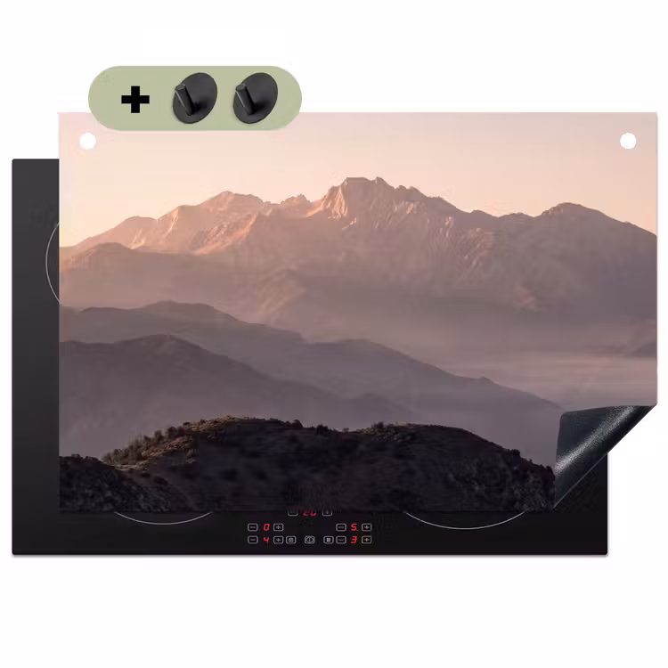 Panorama - Landschap - Bergen Inductie beschemer met haakjes klein -3d
