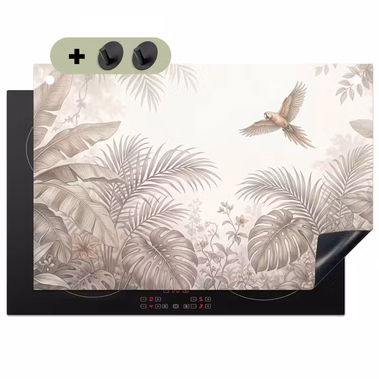 Papagaai - Jungle - Tropisch Inductie beschemer met haakjes klein -3d