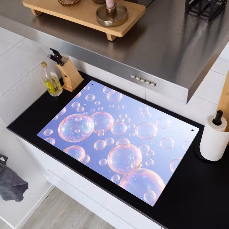 Pastel - Bubbels - Dromerig Inductie beschemer met haakjes klein -sfeer1