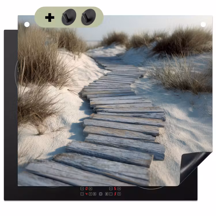 Pad - Planken - Duinen - Gras Inductie beschemer met haakjes middel -3d
