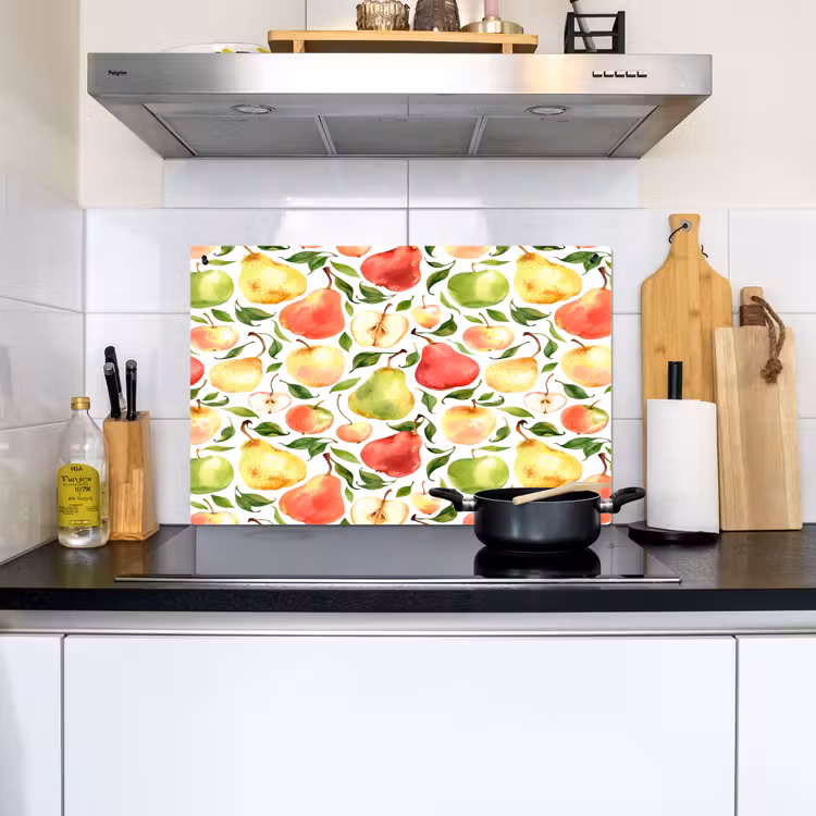 Patroon - Appels - Peren Inductie beschemer met haakjes klein 777 -sfeer2
