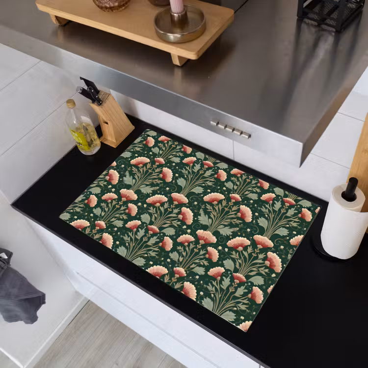 Patroon - Botanisch - Kleurrijk Inductie beschemer met haakjes klein 777 -sfeer1