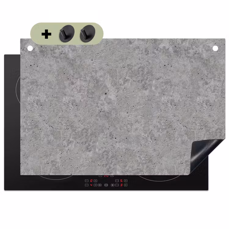 Patroon - Cement - Beton Inductie beschemer met haakjes klein 777 -3d