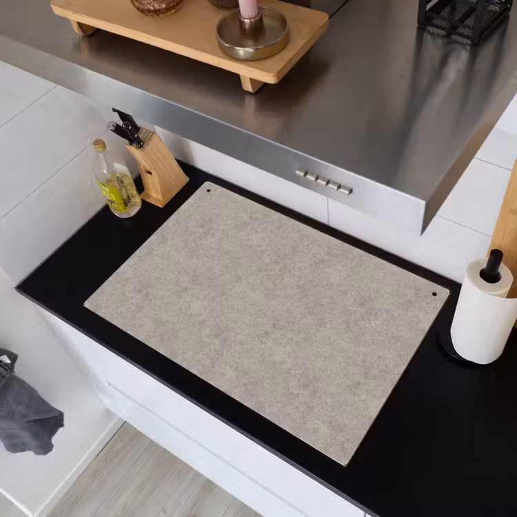 Patroon - Beton - Grijs Inductie beschemer met haakjes klein 777 -sfeer1