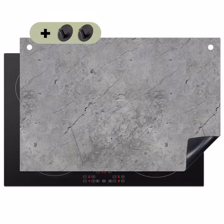 Patronen - Beton - Oud Inductie beschemer met haakjes klein 777 -3d