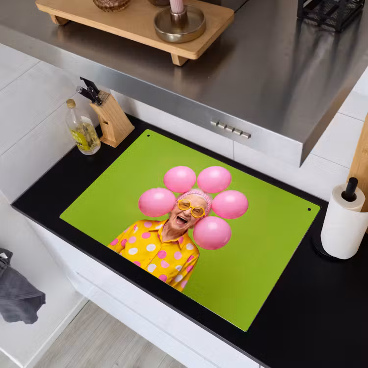 Mens - Ballonnen - Feest - Kleurrijk - Roze Inductie beschemer met haakjes klein -sfeer1