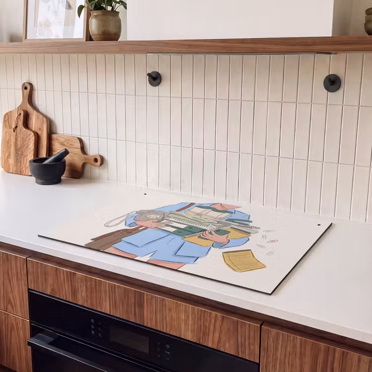 Mens - Kantoorartikelen - Werk - Modern Inductie beschemer met haakjes klein -sfeer1
