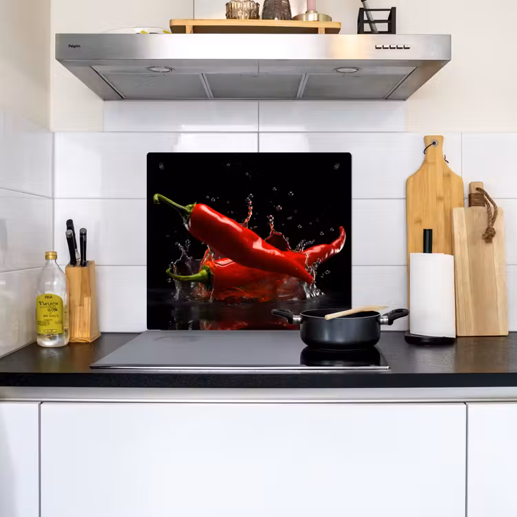 Peper - Rood - Zwart - Water - Groente Inductie beschemer met haakjes middel -sfeer2
