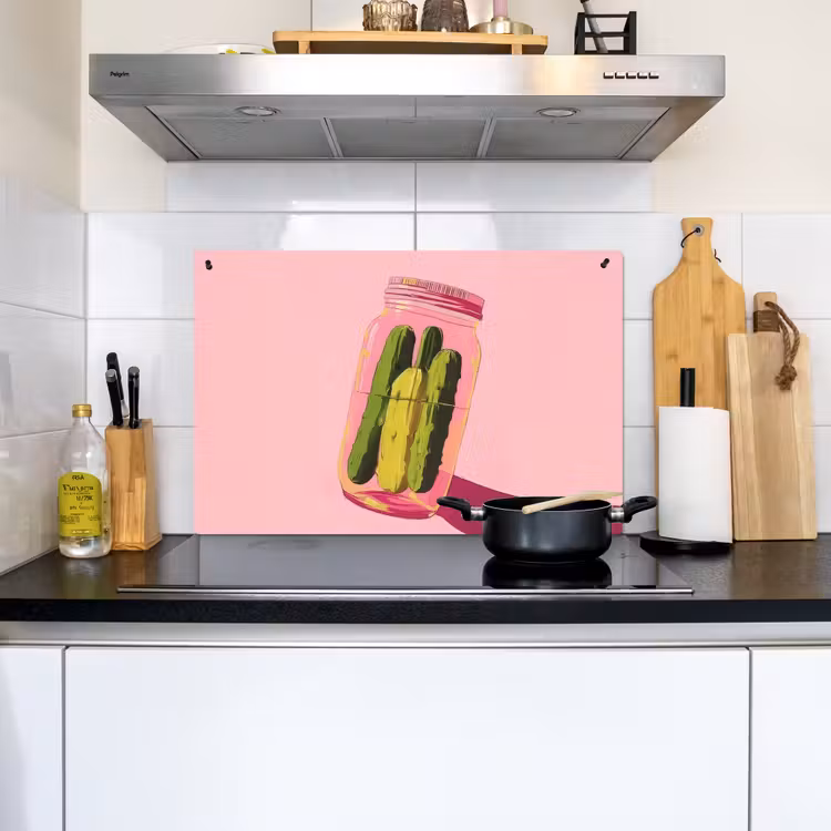 Augurken - Pot - Schaduw - Roze Inductie beschemer met haakjes klein -sfeer2