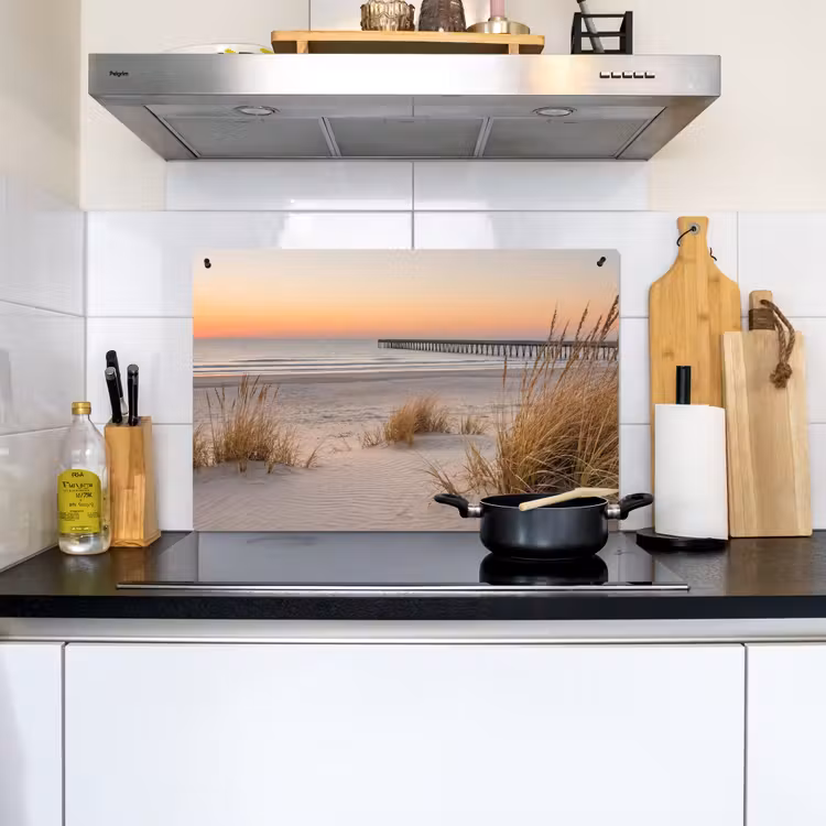 Pier - Zonsondergang - Strand Inductie beschemer met haakjes klein -sfeer2