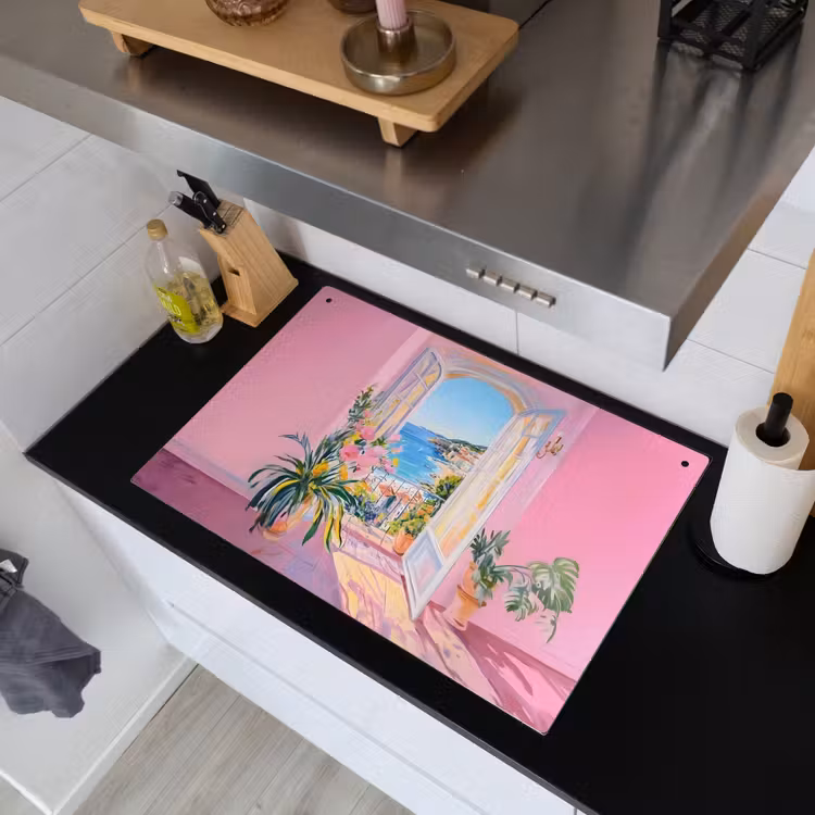 Roze - Buiten - Verf Inductie beschemer met haakjes klein -sfeer1