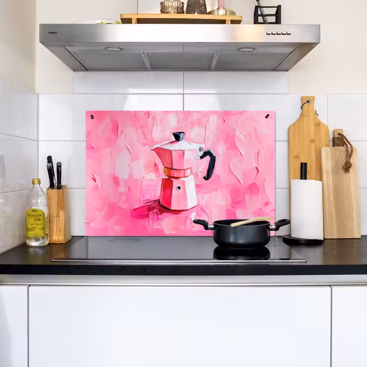 Roze - Verf - Coffee Inductie beschemer met haakjes klein -sfeer2
