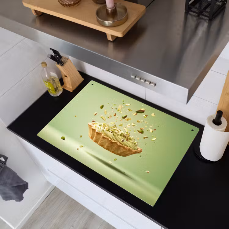 Pistache - Taart - Noten - Eten Inductie beschemer met haakjes klein -sfeer1