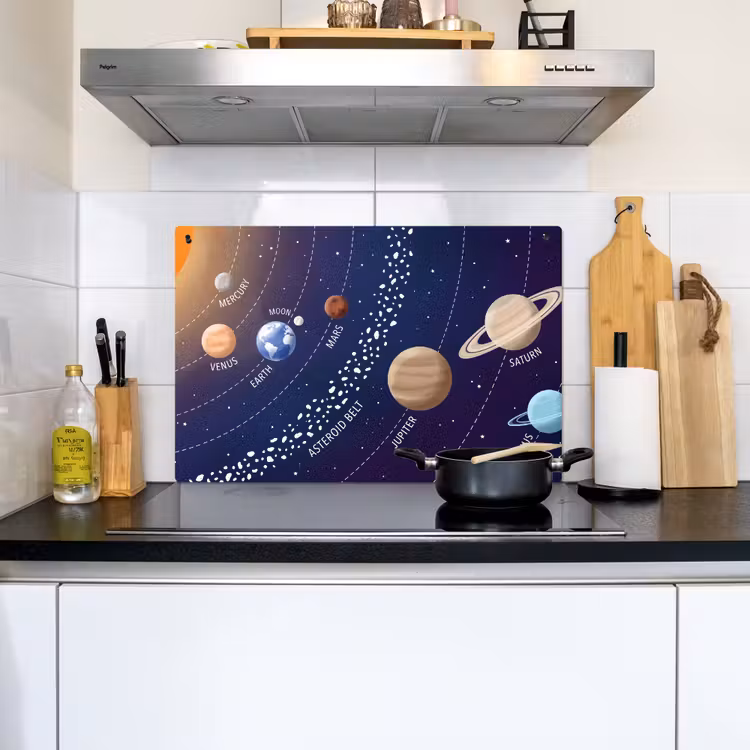 Planetenstelsel - Ruimte - Illustratie Inductie beschemer met haakjes klein -sfeer2