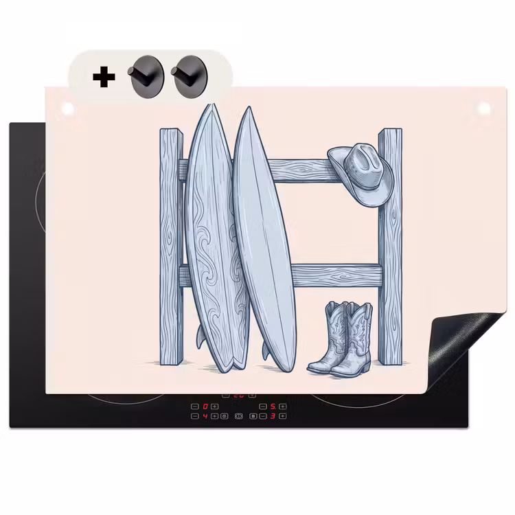 Recreatie - Kleding - Avontuur - Illustratie - Zomer Inductie beschemer met haakjes klein -3d