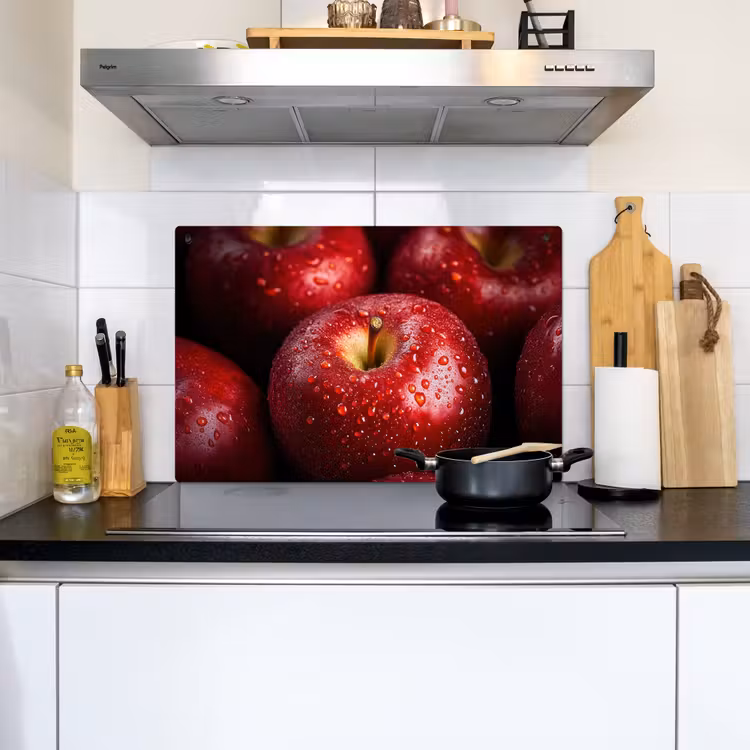 Rood - Appels - Fruit Inductie beschemer met haakjes klein -sfeer2