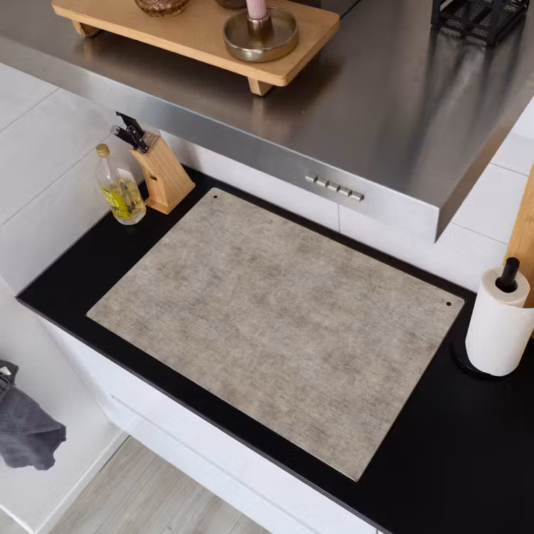 Retro - Beton - Patroon Inductie beschemer met haakjes klein 777 -sfeer1