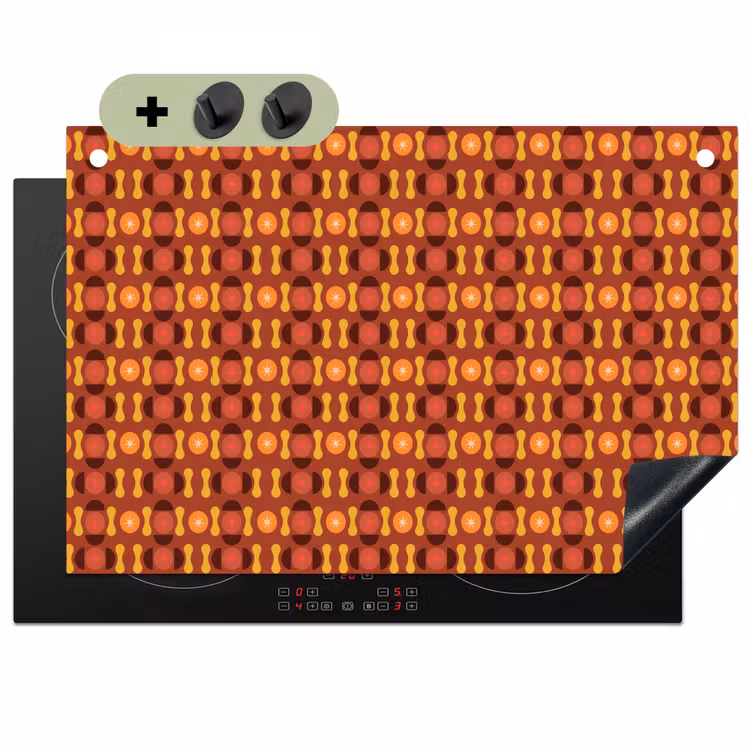 Retro - Disco - Hippie Inductie beschemer met haakjes klein 777 -3d